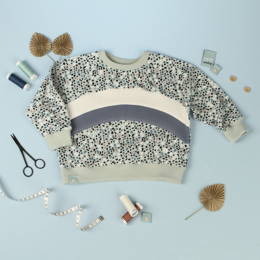 Terrazzo Organic Jersey, Sea Green