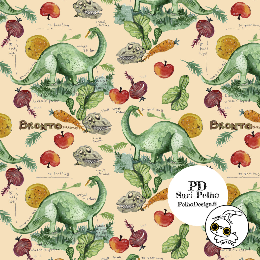 Veggiesaurus Organic Jersey, Cream