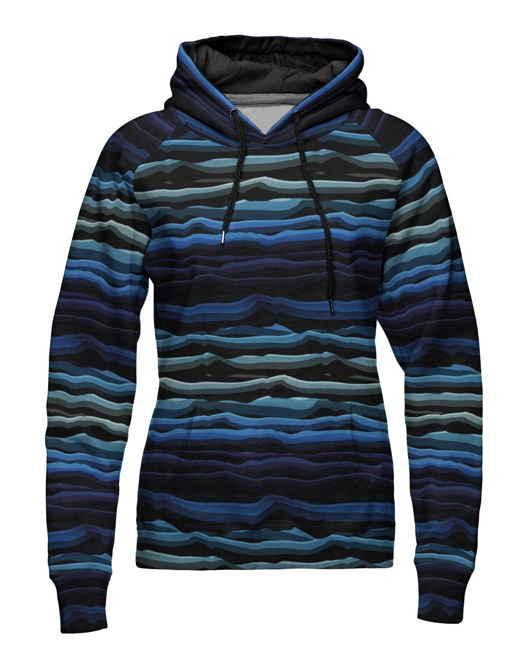 Wavy Stripes Sweat, Blue-Black