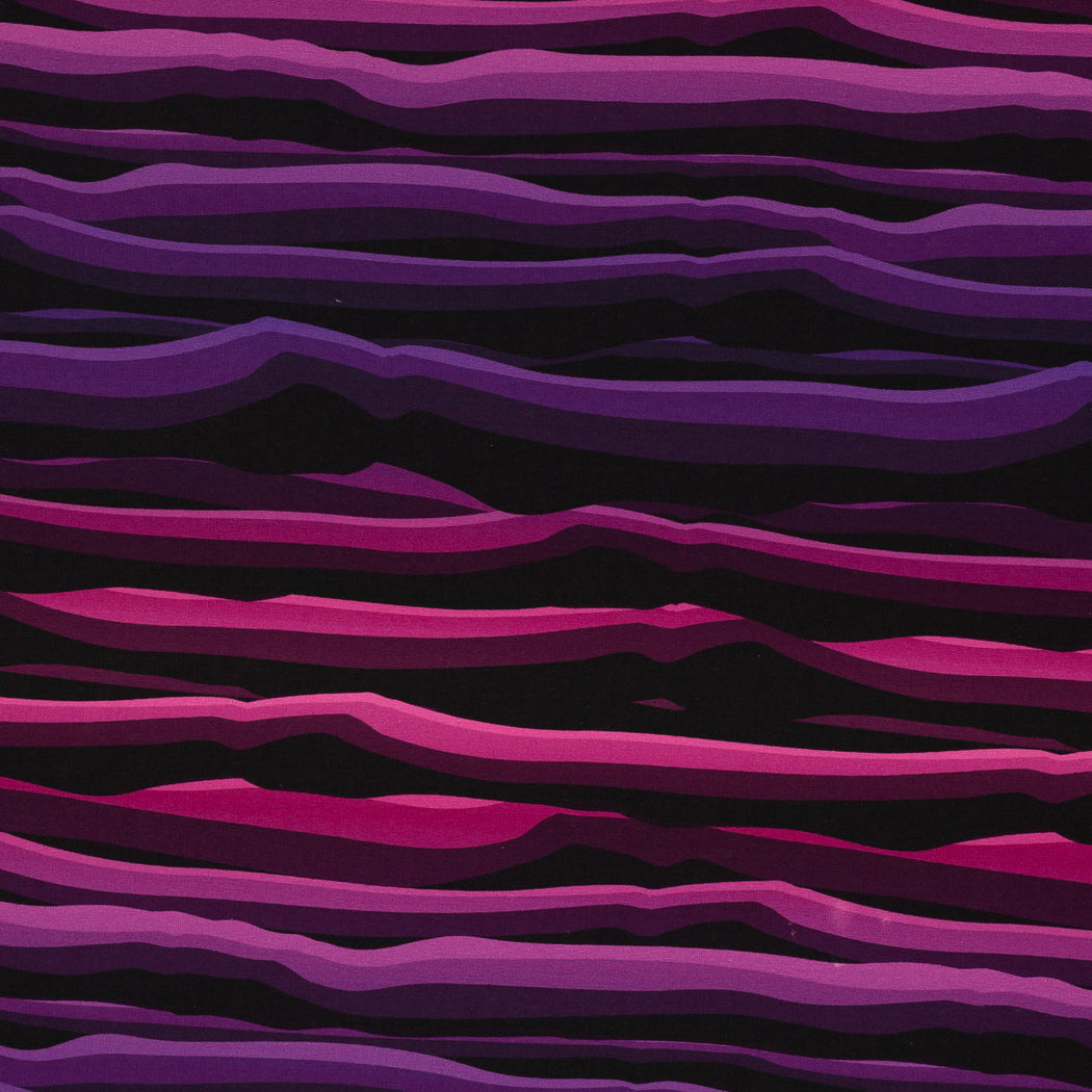 Wavy Stripes Sweat, Pink-Black