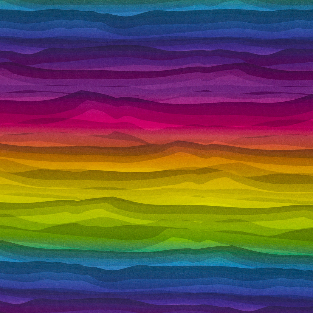 Wavy Stripes Sweat, Rainbow