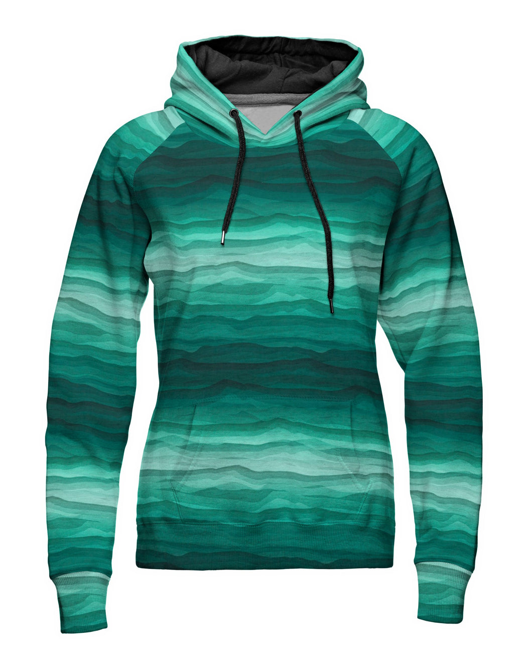 Wavy Stripes Sweat, Teal Tonal