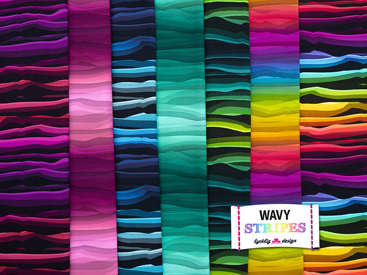 Wavy Stripes Sweat, Blue-Black