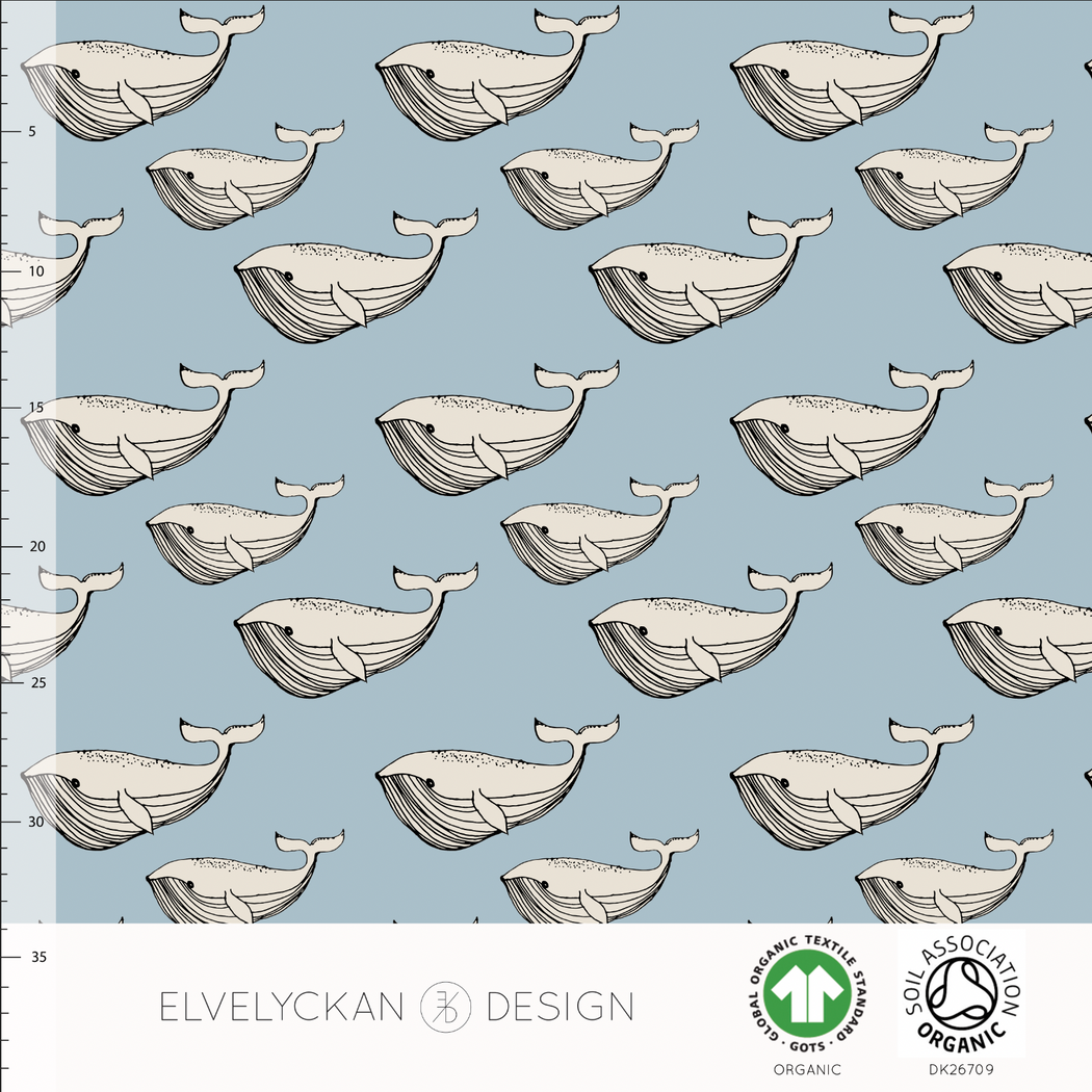 Whale Organic Jersey, Sky Blue