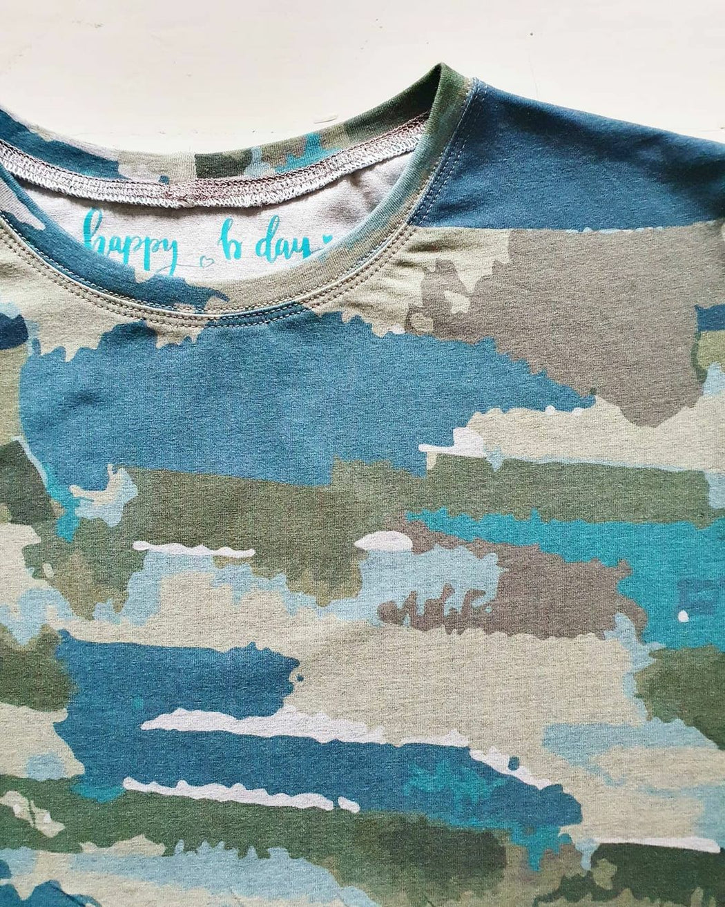 Camo Stripes Jersey, Petrol-Khaki