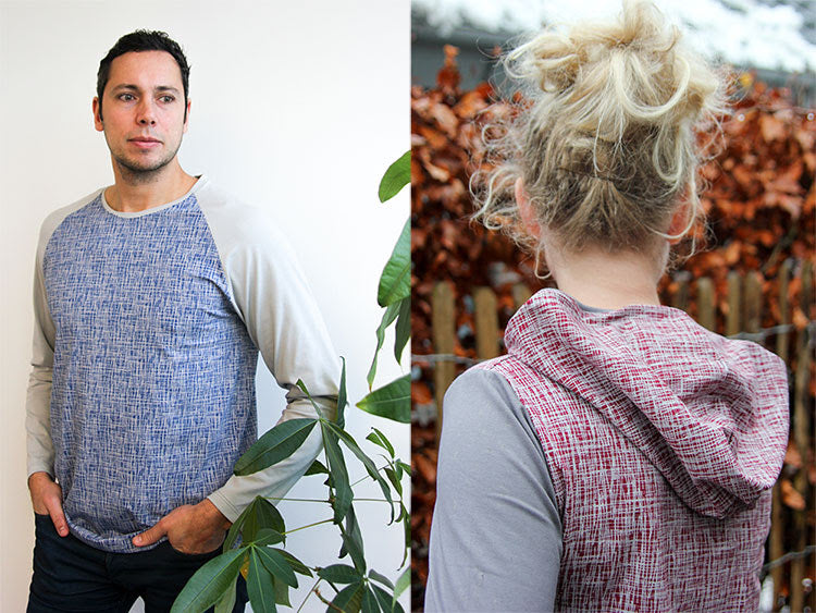 Criss Cross Jersey, Gray & Blue