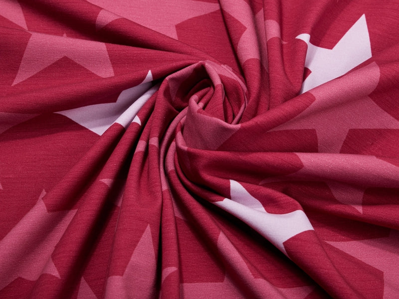 Big Stars Jersey, Raspberry by Mamasliebchen