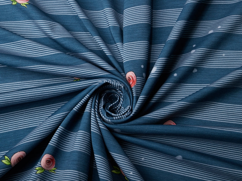 Lina & Lenchen Stripes Jersey, Dark Blue