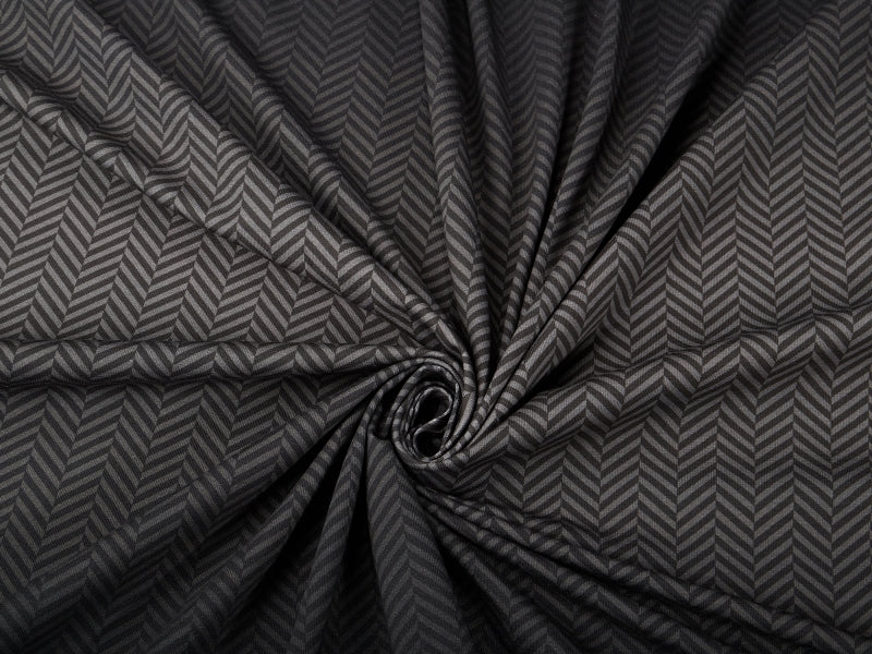 Fishbone Grungy Gray Stretch French Terry