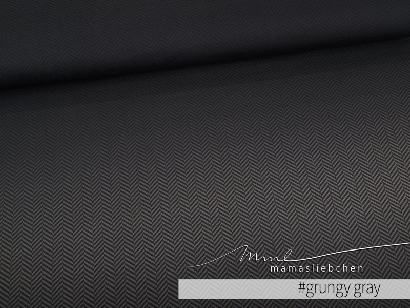 Fishbone Grungy Gray Stretch French Terry