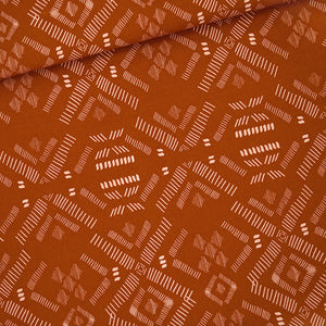 Pattern Stripes Cotton Canvas Twill, Autumnal Brown