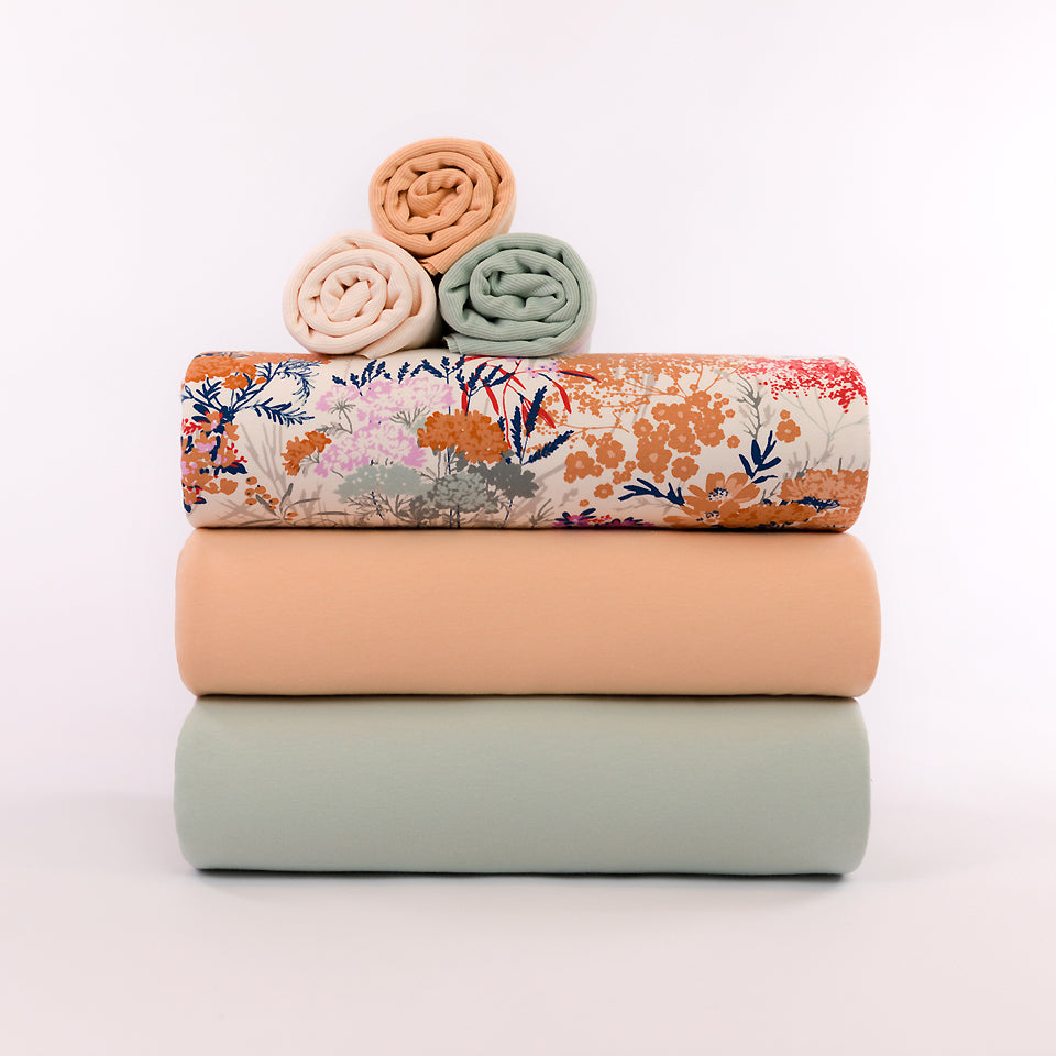 French Terry Solid, Peach Parfait
