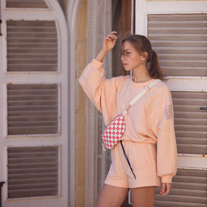 Rib Knit, Peach Parfait