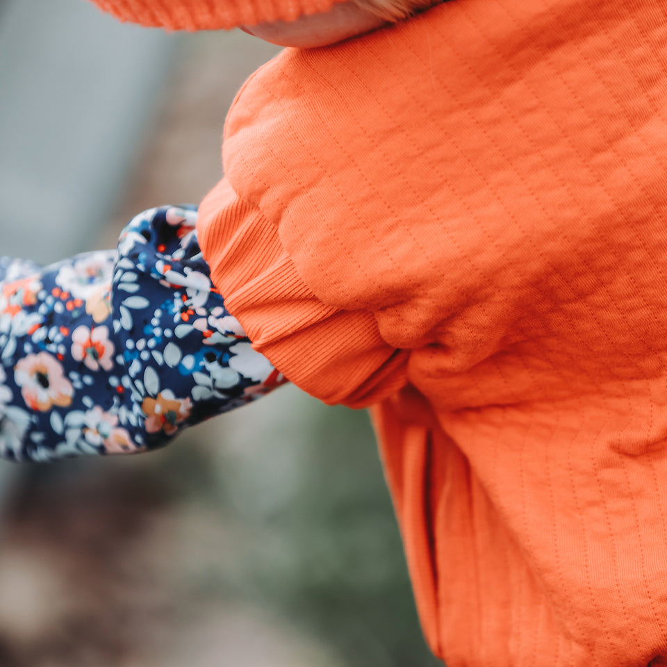 Quilted Knit, Flame Red