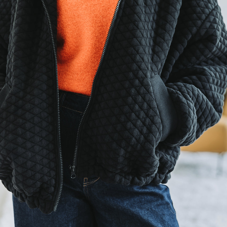 Heavy Rib Knit, Black