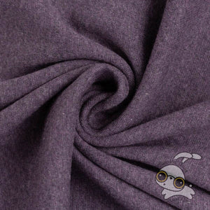 Melange Plum Ribbing, 240 gsm