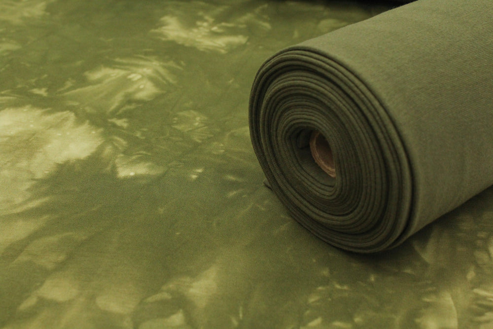 Moss Green Tie Dye Sweatshirt Fleece