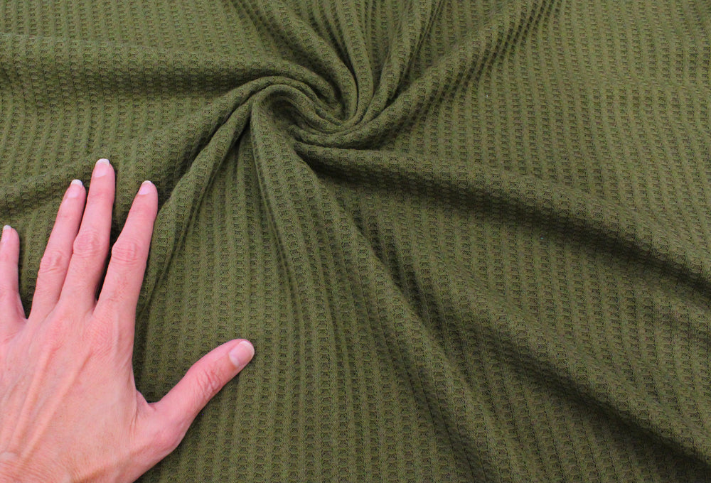 Olive Waffle Knit BIG