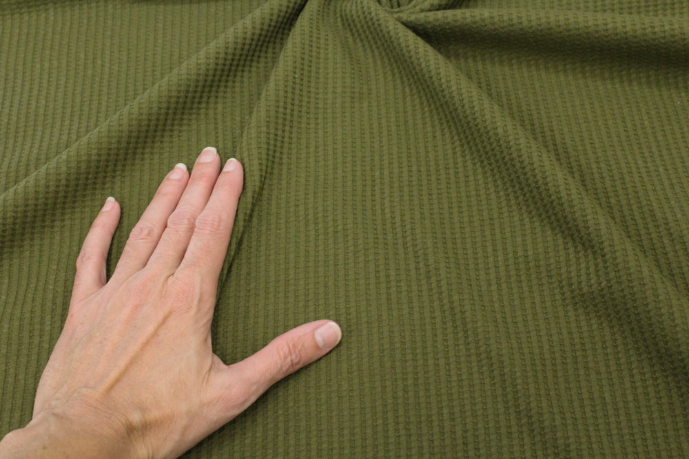 Olive Waffle Knit MID