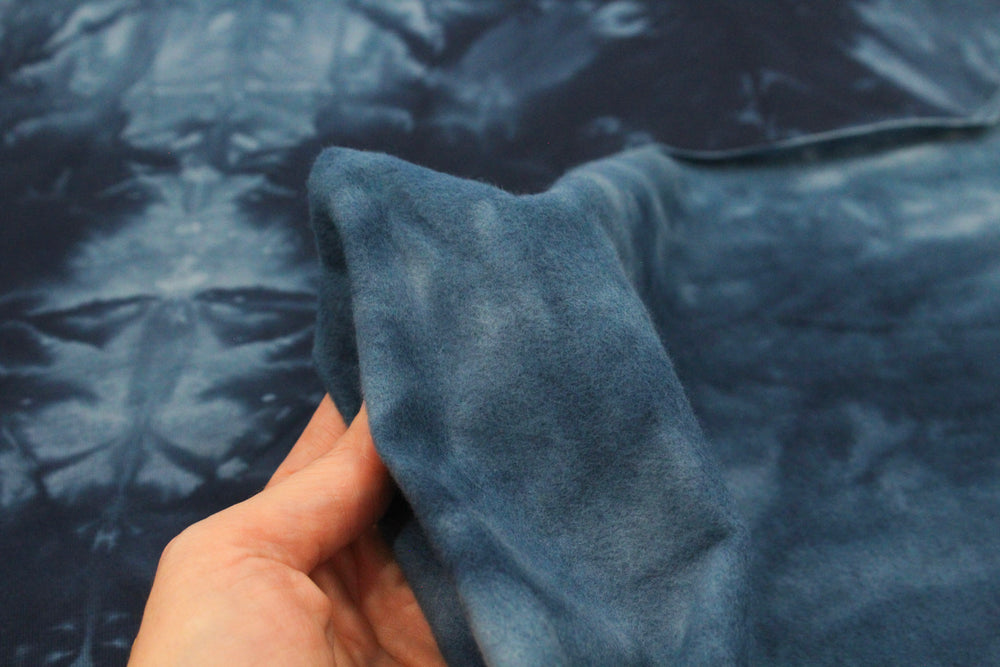 Night Blue Tie Dye Sweatshirt Fleece