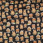 Gingerbread Houses Black Organic Jersey
