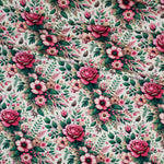 Romantic Flowers Pink Organic Jersey