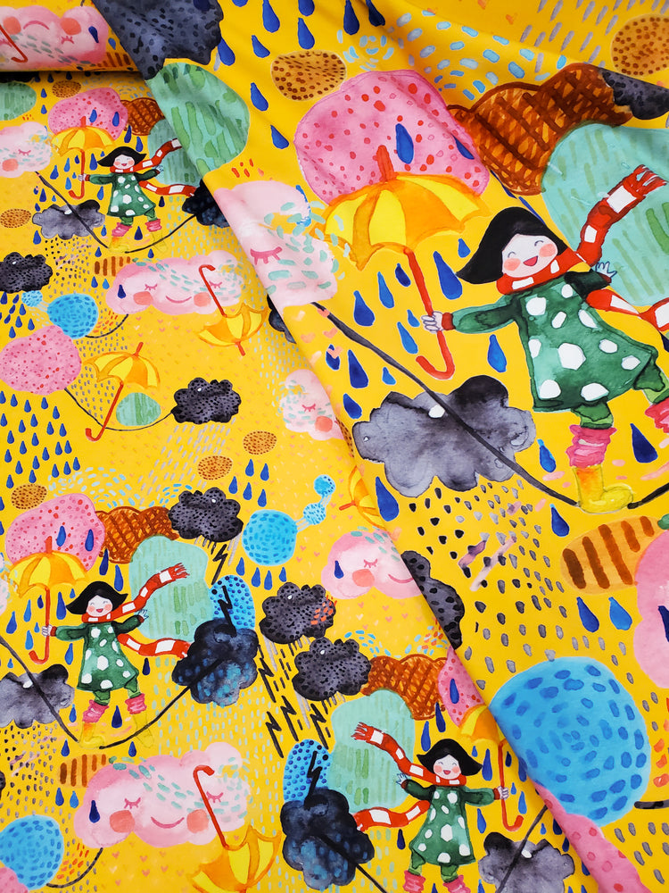 Dancing In The Rain Yellow Organic Jersey LARGE SCALE