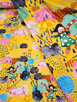 Dancing In The Rain Yellow Organic Jersey LARGE SCALE