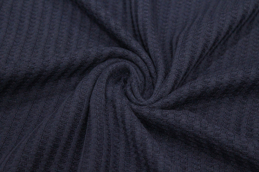 Navy Waffle Knit BIG