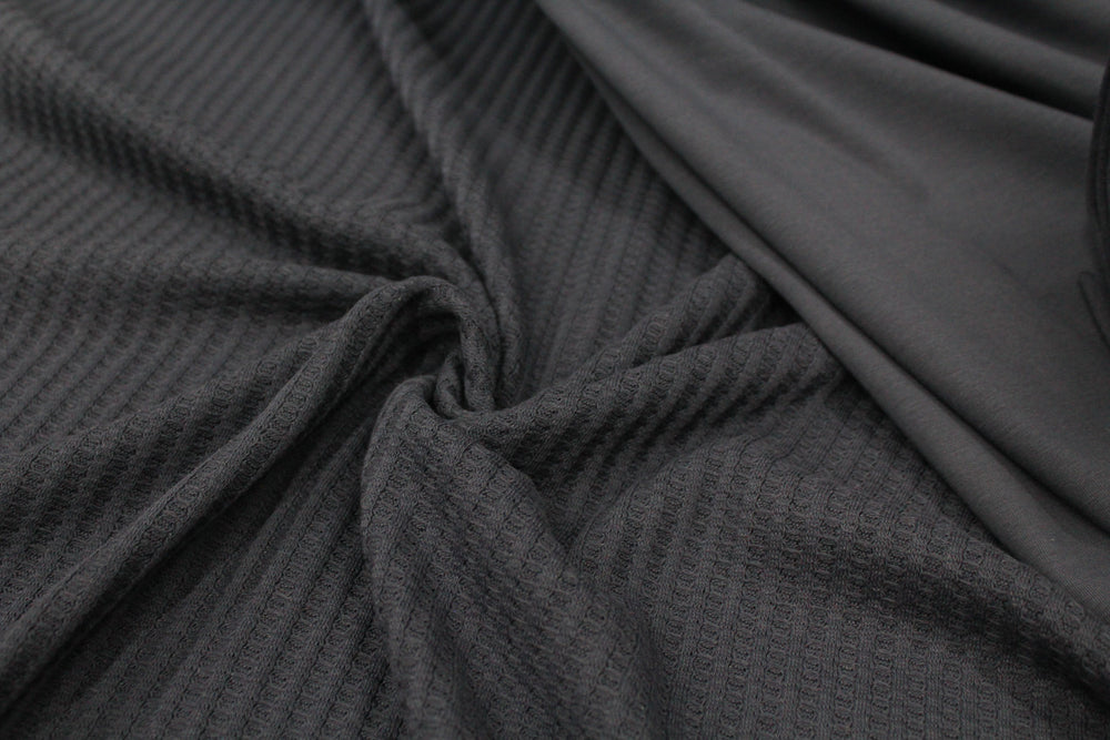 Black Waffle Knit MID