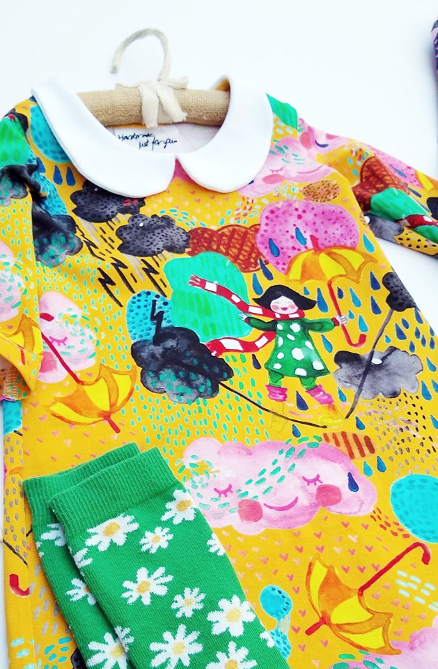 Dancing In The Rain Yellow Organic Jersey