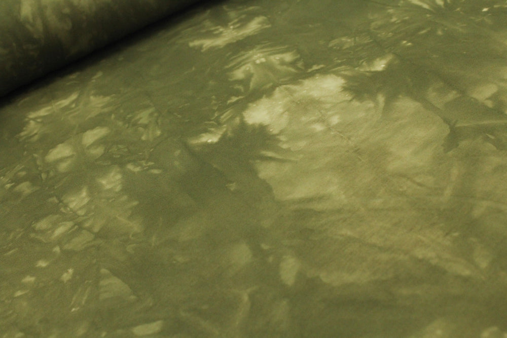 Moss Green Tie Dye Sweatshirt Fleece