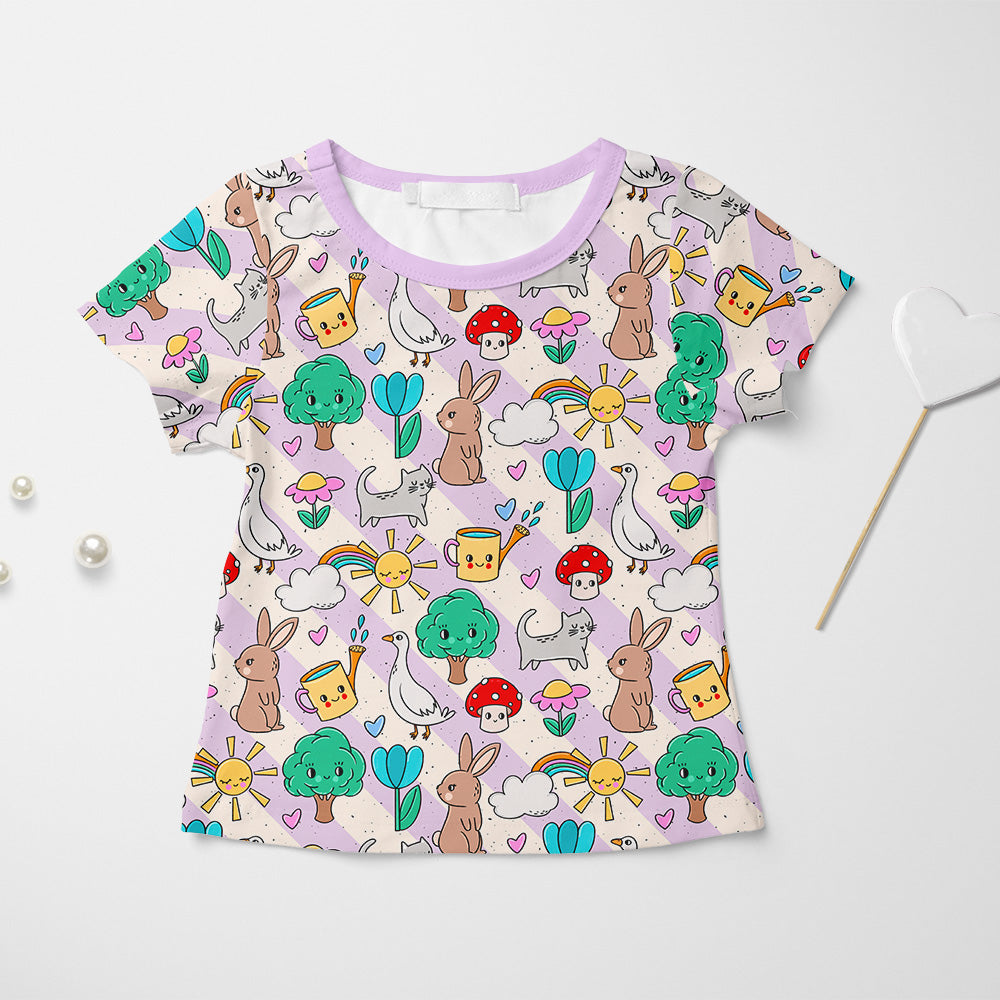 Abby&Me Spring Day Stripes Organic Jersey