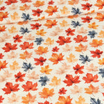 Autumn Nature Leaves Organic French Terry