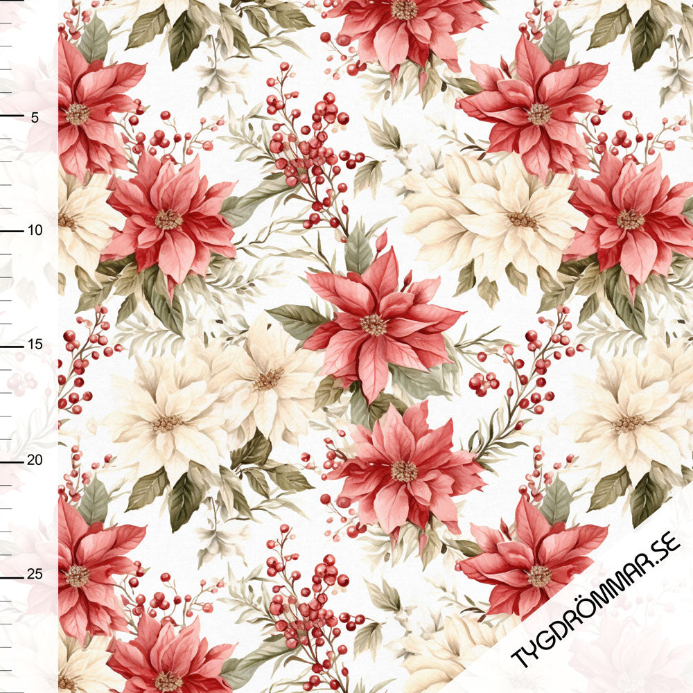 Christmas Floral Organic Jersey