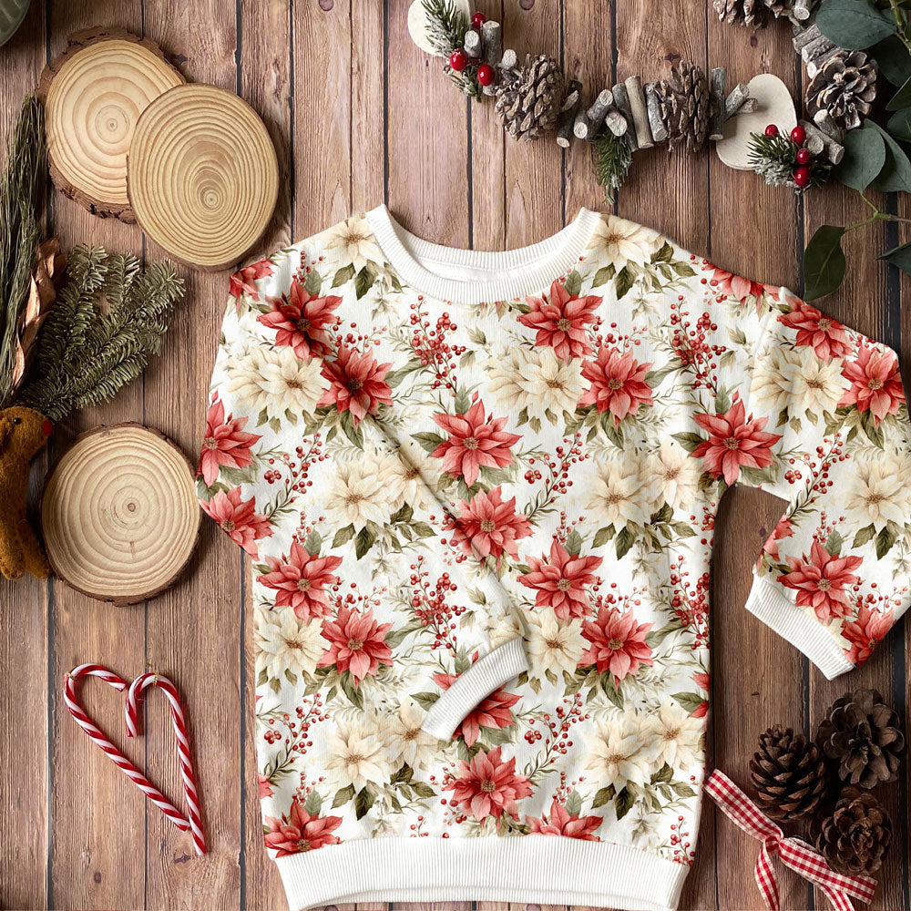 Christmas Floral Organic Jersey