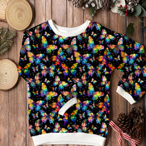 Colorful Butterflies Organic French Terry