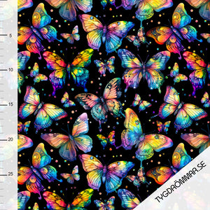 Colorful Butterflies Organic French Terry