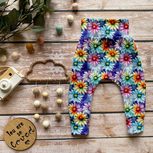 Colorful Daisies Organic French Terry