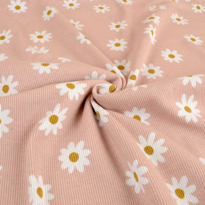 Daisy Organic Ribbed Knit, Old Pink