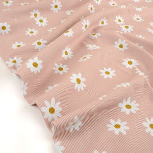 Daisy Organic Ribbed Knit, Old Pink