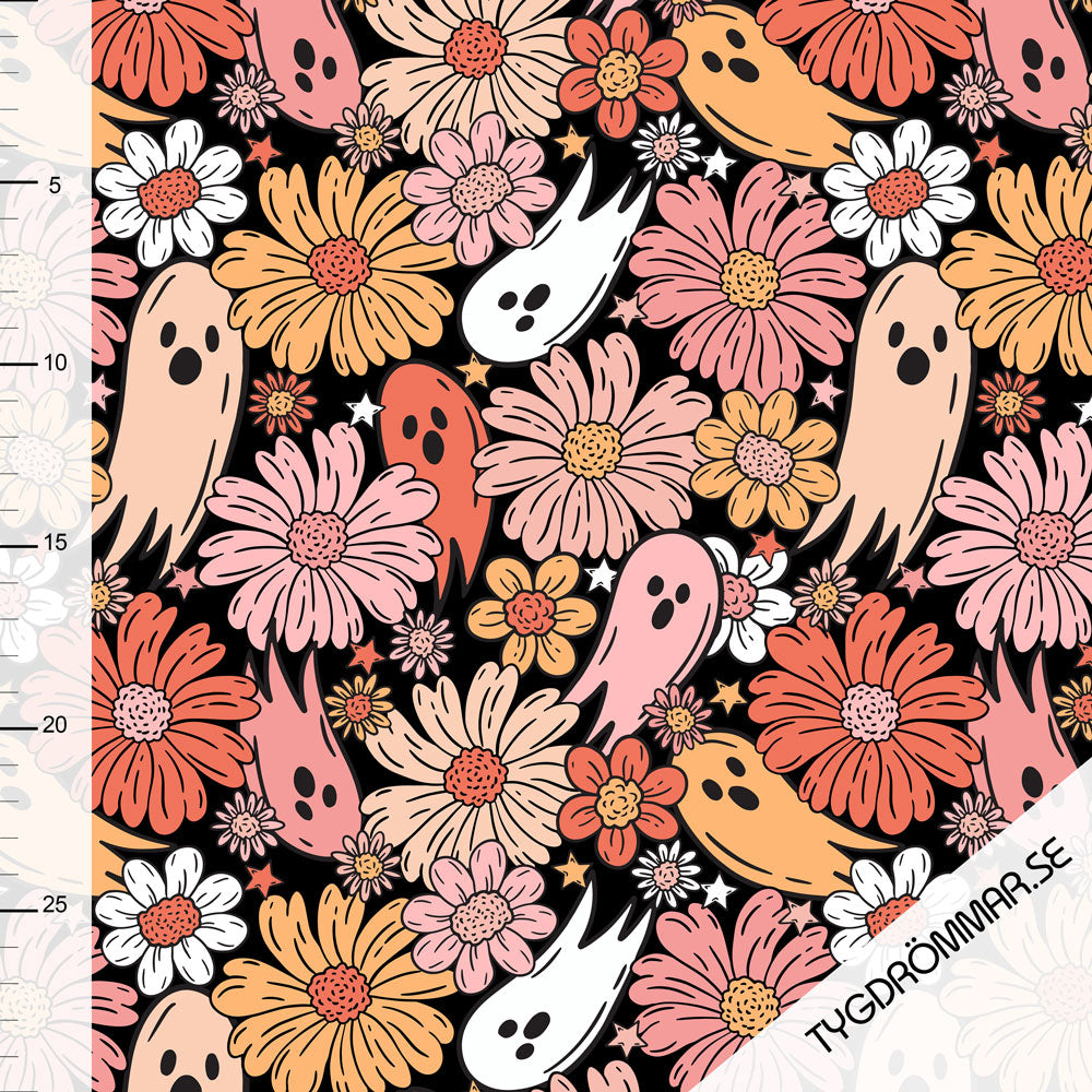 Flowers N Ghost Pink Organic Jersey