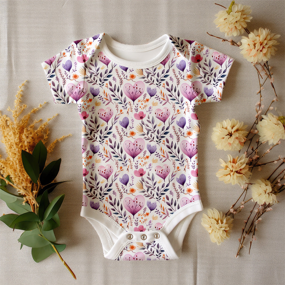 Heart Floral Organic Jersey