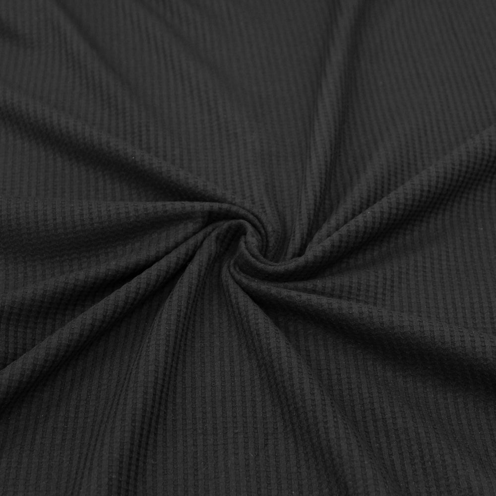 Black Waffle Knit MID