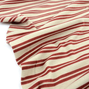
            
                Load image into Gallery viewer, Lines Organic Ribbed Knit, Marsala
            
        