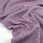 Mini Spots Organic Ribbed Knit, Dusty Lilac