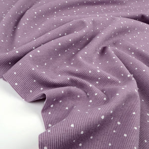 
            
                Load image into Gallery viewer, Mini Spots Organic Ribbed Knit, Dusty Lilac
            
        