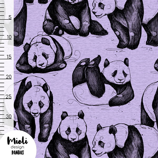 Pandas Organic Jersey, Lilac