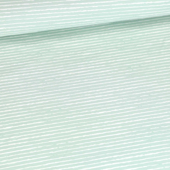 Sketchy Stripes Pastel Mint Jersey