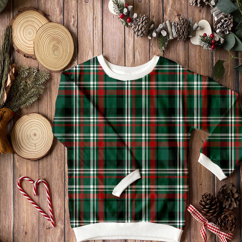 Small Plaid Green Organic Jersey